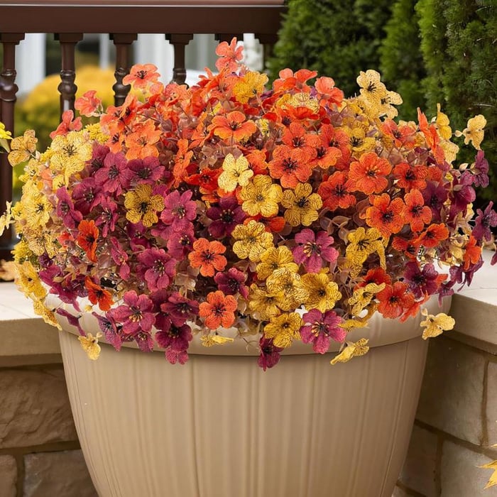 🏆 50K+ SOLD! 💐Lifelike UV-Resistant Sunset Mums – Waterproof, Windproof & Perfect for Fall Decor 🍂