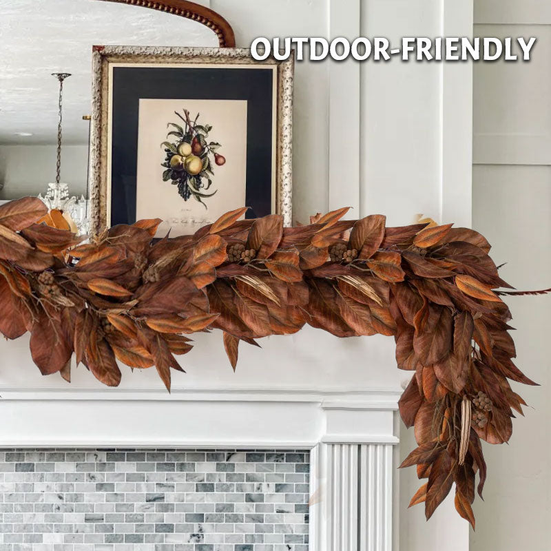🔥Hot Sale🔥Brown Magnolia Leaf Garland--Buy 2 Free Shipping