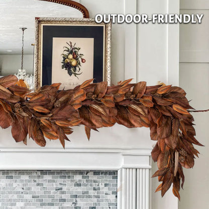 🔥Hot Sale🔥Brown Magnolia Leaf Garland--Buy 2 Free Shipping