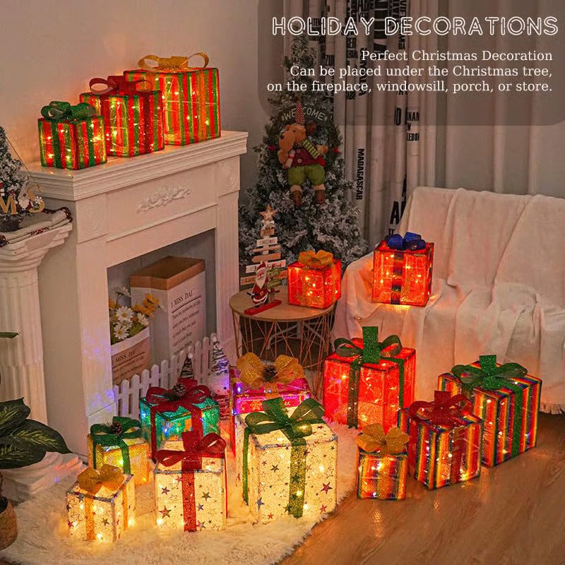 🎄2025 New Limited Edition🎁: Christmas Gift Box Light Set of 3