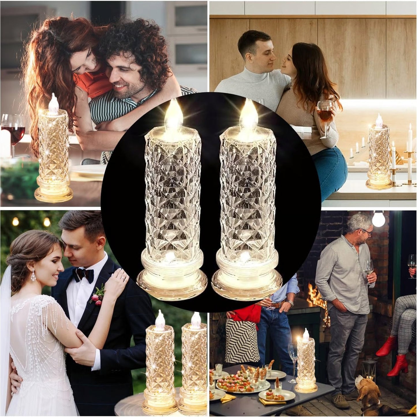 Rose Shadow LED Flameless Candles