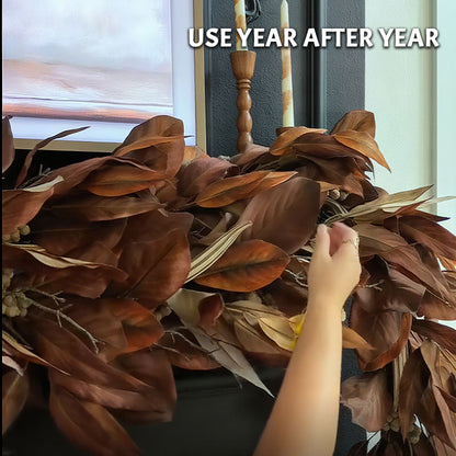 🔥Hot Sale🔥Brown Magnolia Leaf Garland--Buy 2 Free Shipping