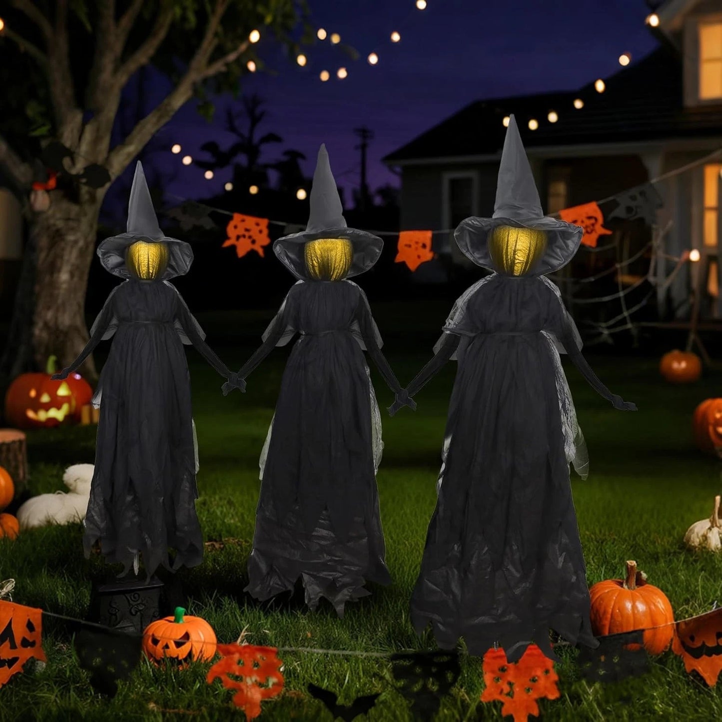 ✨Halloween Outdoor Decoration 👻 Glowing Witch Stake