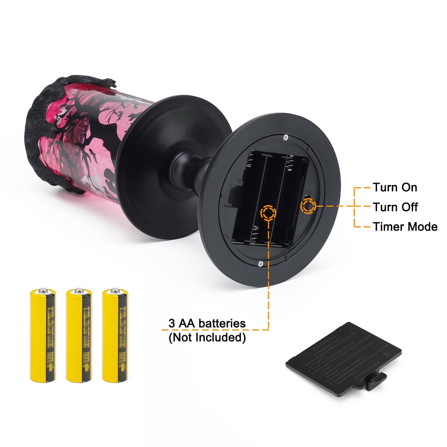 🕯️✨ Halloween flameless candle battery powered! 🎃👻🦇