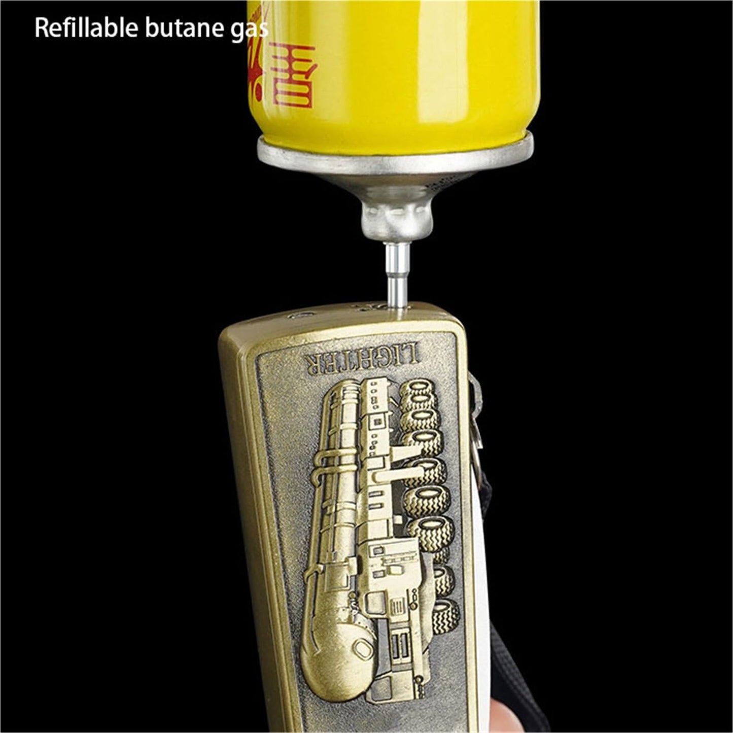 Multifunctional windproof blue flame butane lighter