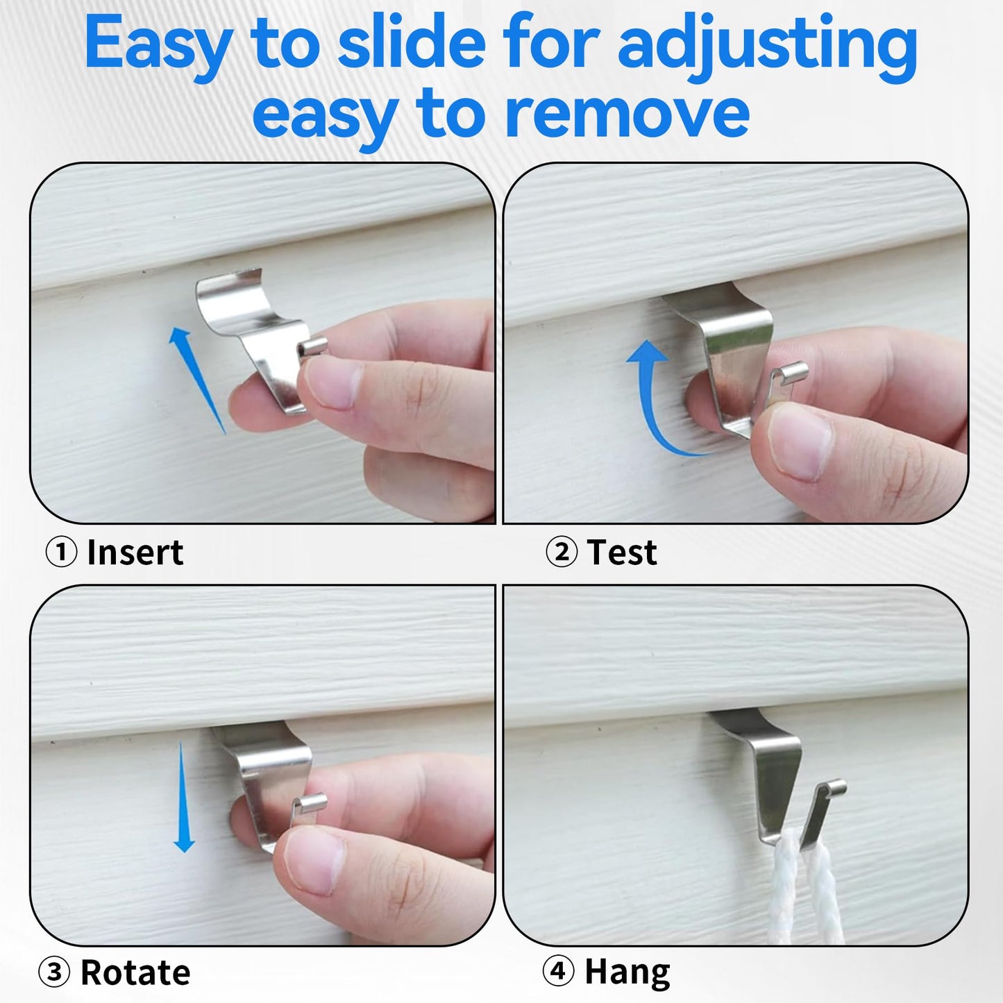 Stainless steel wall hooks
