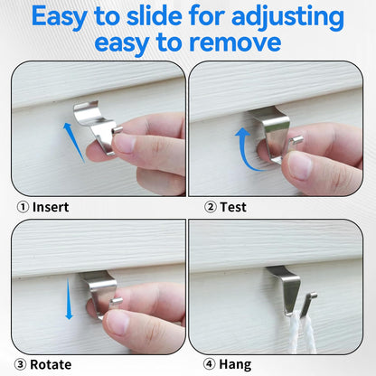 Stainless steel wall hooks