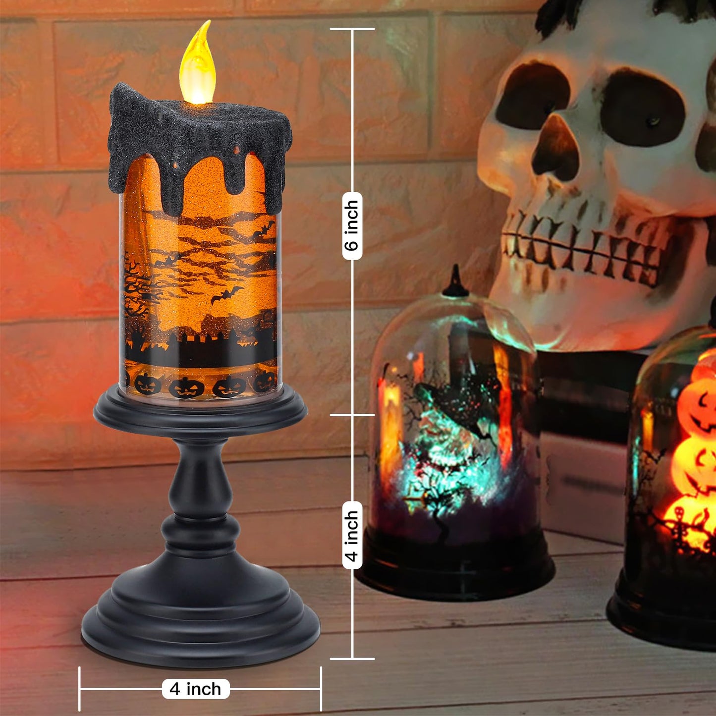 🕯️✨ Halloween flameless candle battery powered! 🎃👻🦇