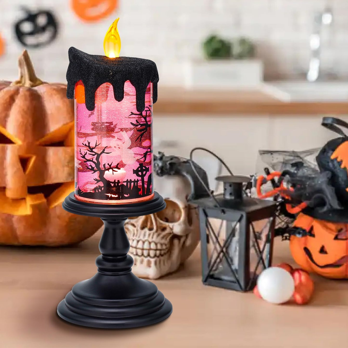 🕯️✨ Halloween flameless candle battery powered! 🎃👻🦇