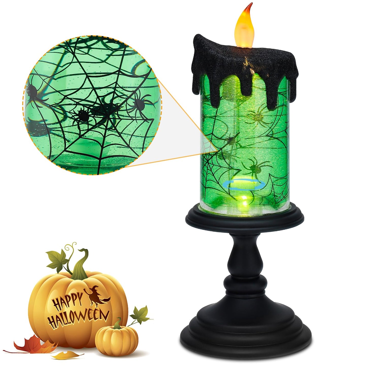 🕯️✨ Halloween flameless candle battery powered! 🎃👻🦇