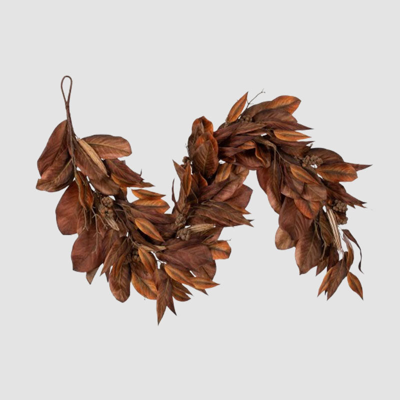 🔥Hot Sale🔥Brown Magnolia Leaf Garland--Buy 2 Free Shipping