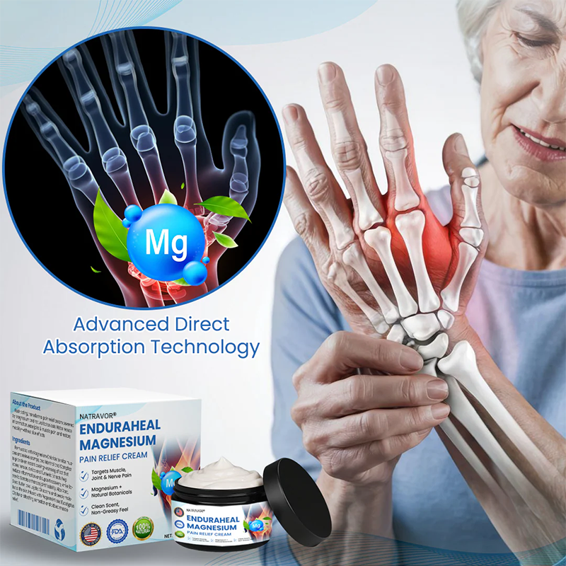 Natravor®EnduraHeal Magnesium Pain Relief Cream (Treats Arthritis, Neuropathy, Rheumatism, Sports Injuries & More)
