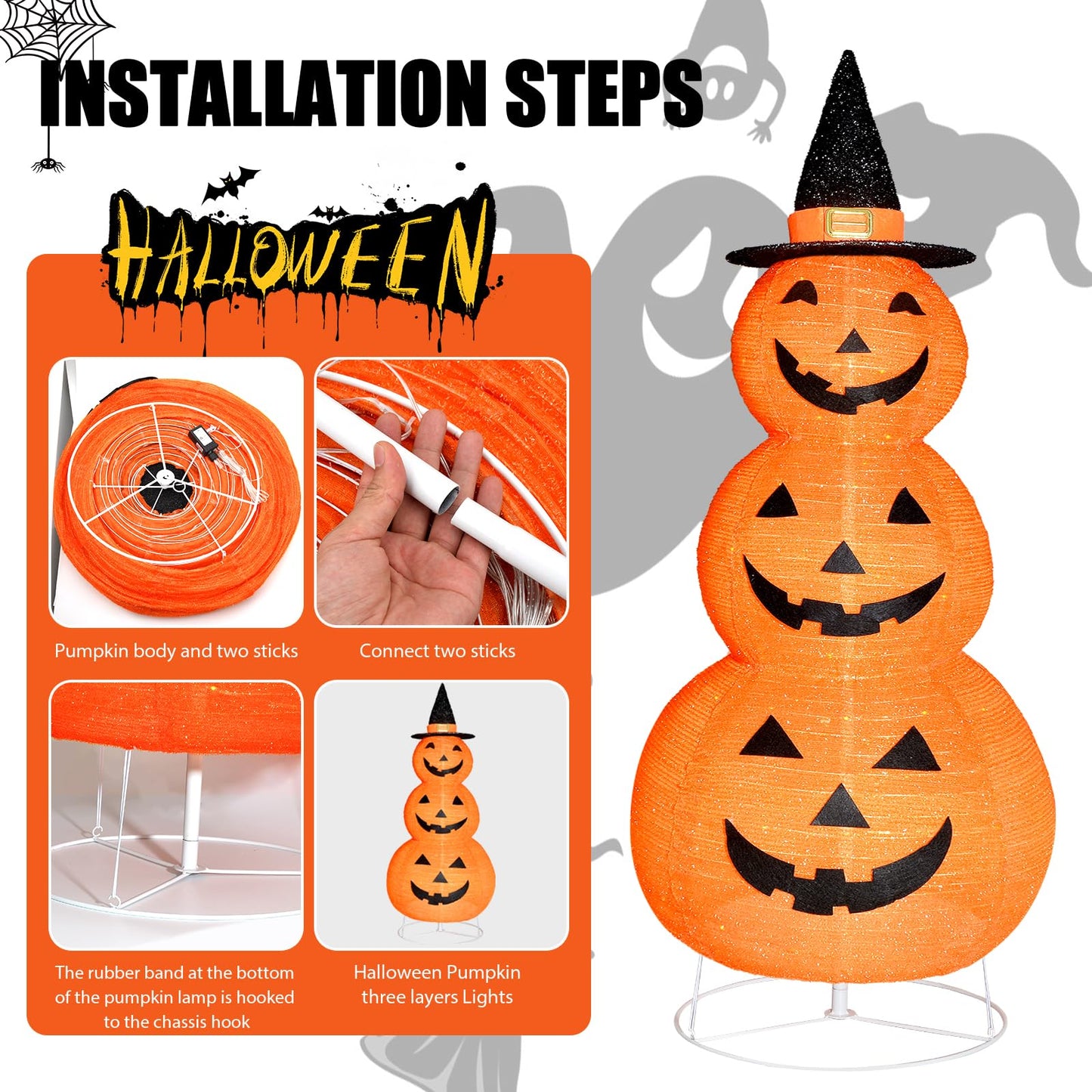 🔥Super price reduction🎃Halloween Foldable Pumpkin Decoration✨