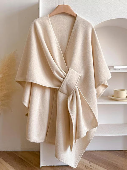 Elegant Solid Color Cape Shawl