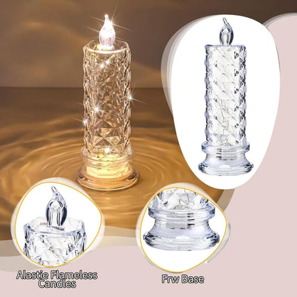 Rose Shadow LED Flameless Candles