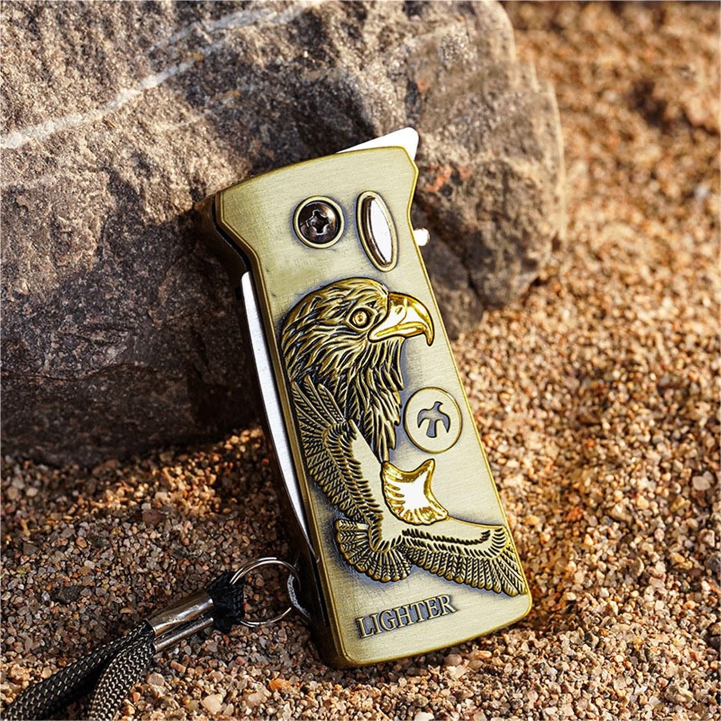 Multifunctional windproof blue flame butane lighter