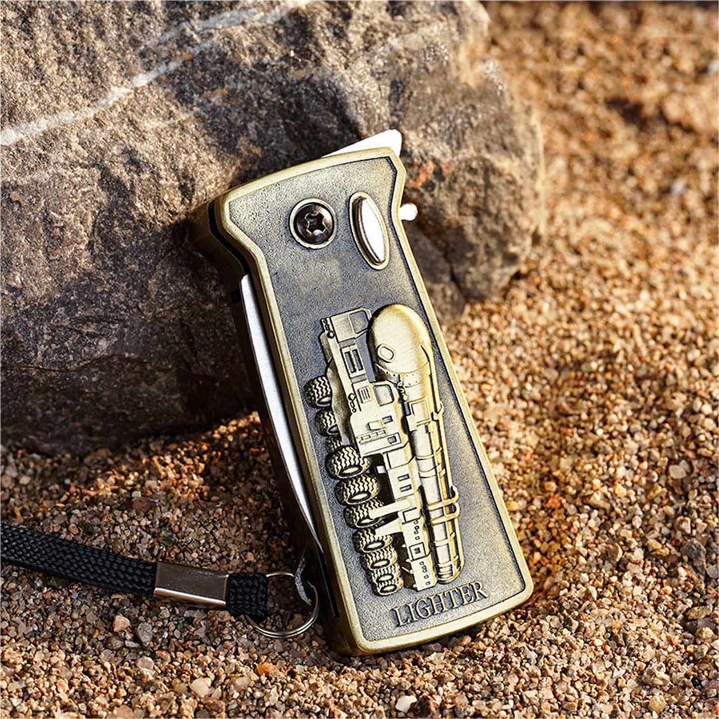 Multifunctional windproof blue flame butane lighter