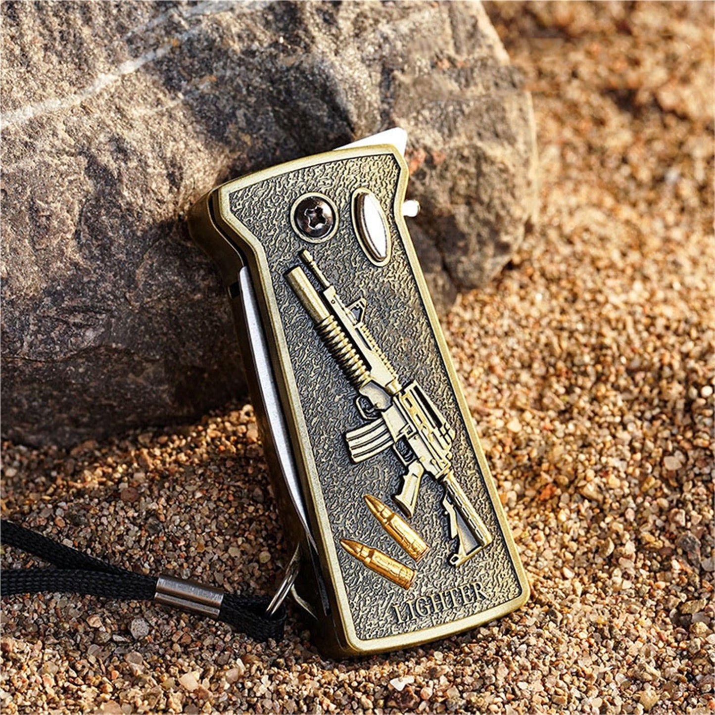 Multifunctional windproof blue flame butane lighter