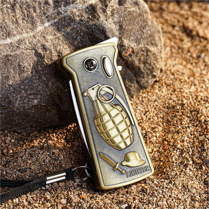 Multifunctional windproof blue flame butane lighter