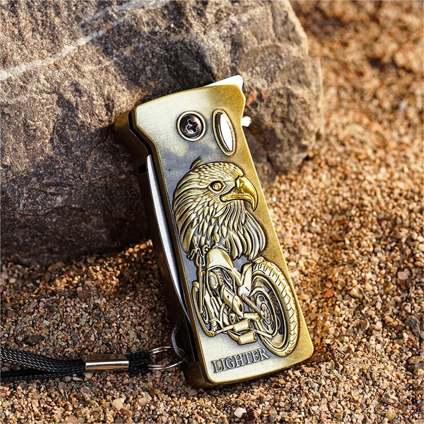 Multifunctional windproof blue flame butane lighter