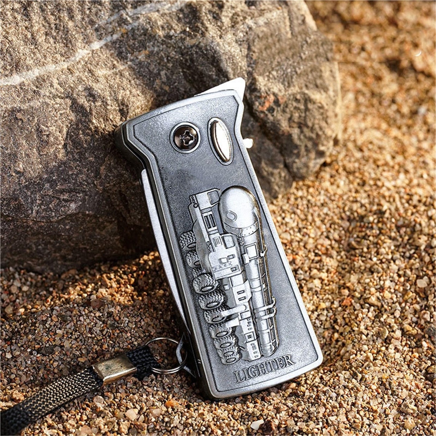Multifunctional windproof blue flame butane lighter
