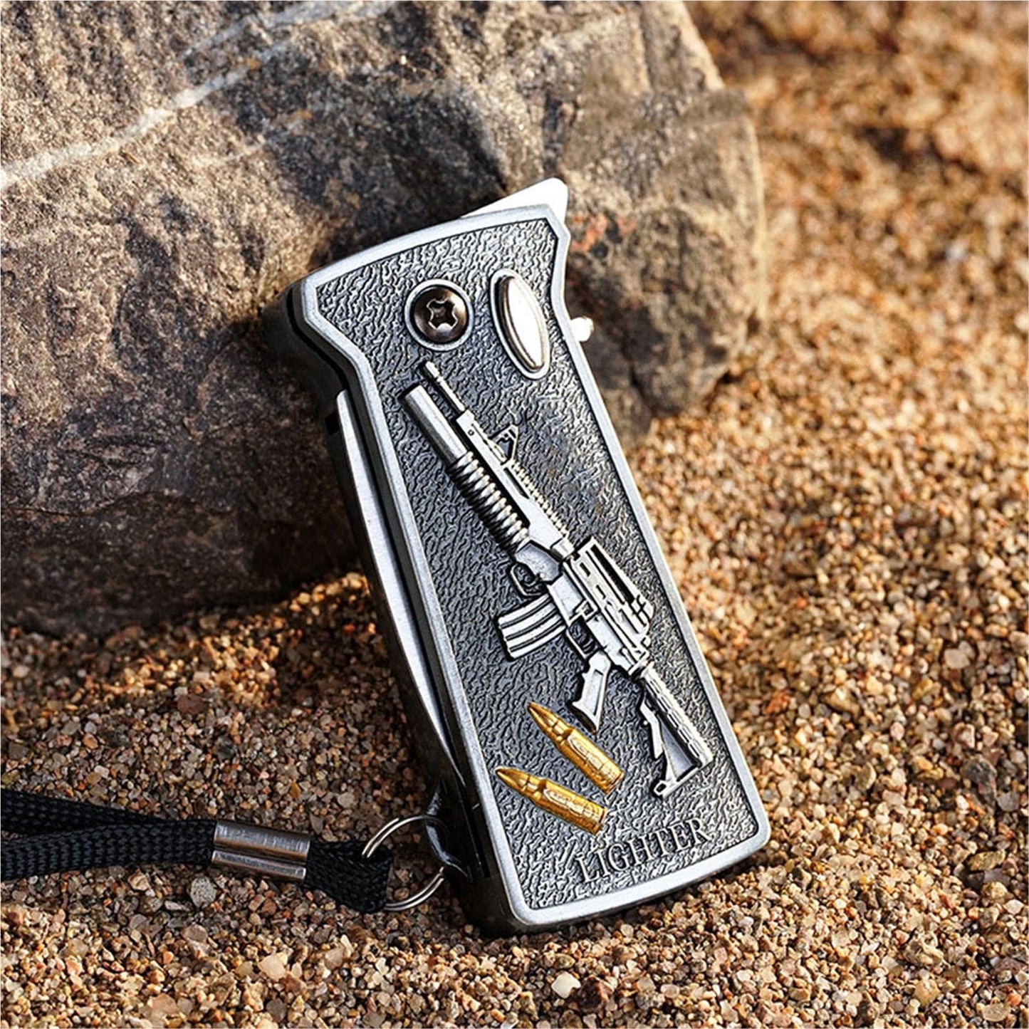 Multifunctional windproof blue flame butane lighter