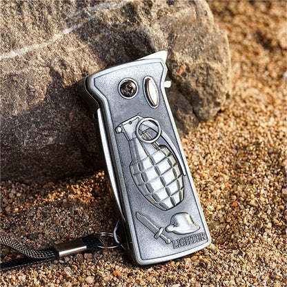 Multifunctional windproof blue flame butane lighter