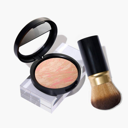 The Foundationals Kit: Natural Finish (2PC) - Powder Foundation & Makeup Brush - For Sensitive & Mature Skin