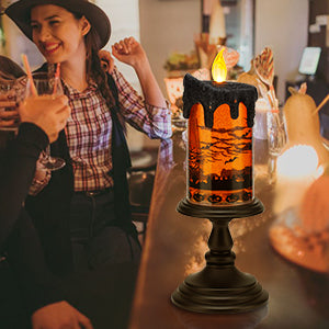 🕯️✨ Halloween flameless candle battery powered! 🎃👻🦇