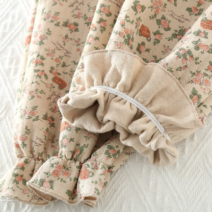 Taillod Vintage Rose Garden Cotton Loungewear Set