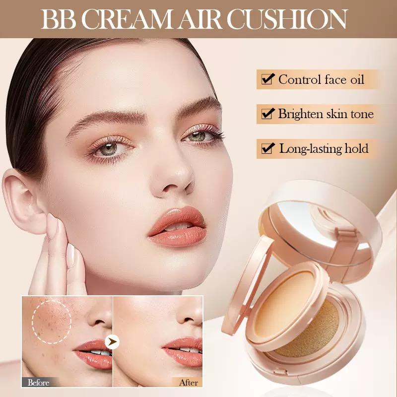 2in1 air cushion bb cream Double-layer concealer set suitable for full face, pink filler-type foundation - 24-hour long-lasting, high coverage matte texture, concealer, Korean-style foundation for creating a perfect makeup look
