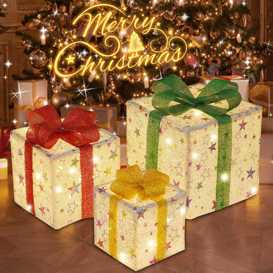 🎄2025 New Limited Edition🎁: Christmas Gift Box Light Set of 3