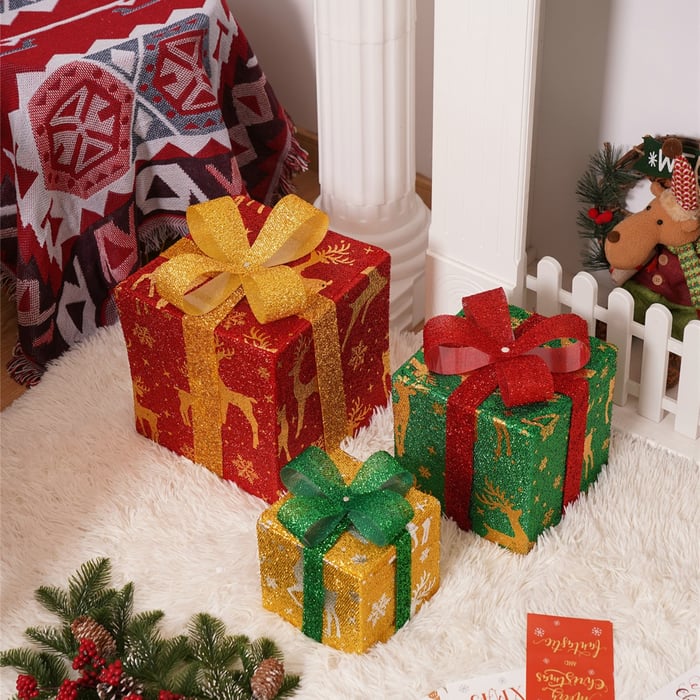 🎄2025 New Limited Edition🎁: Christmas Gift Box Light Set of 3