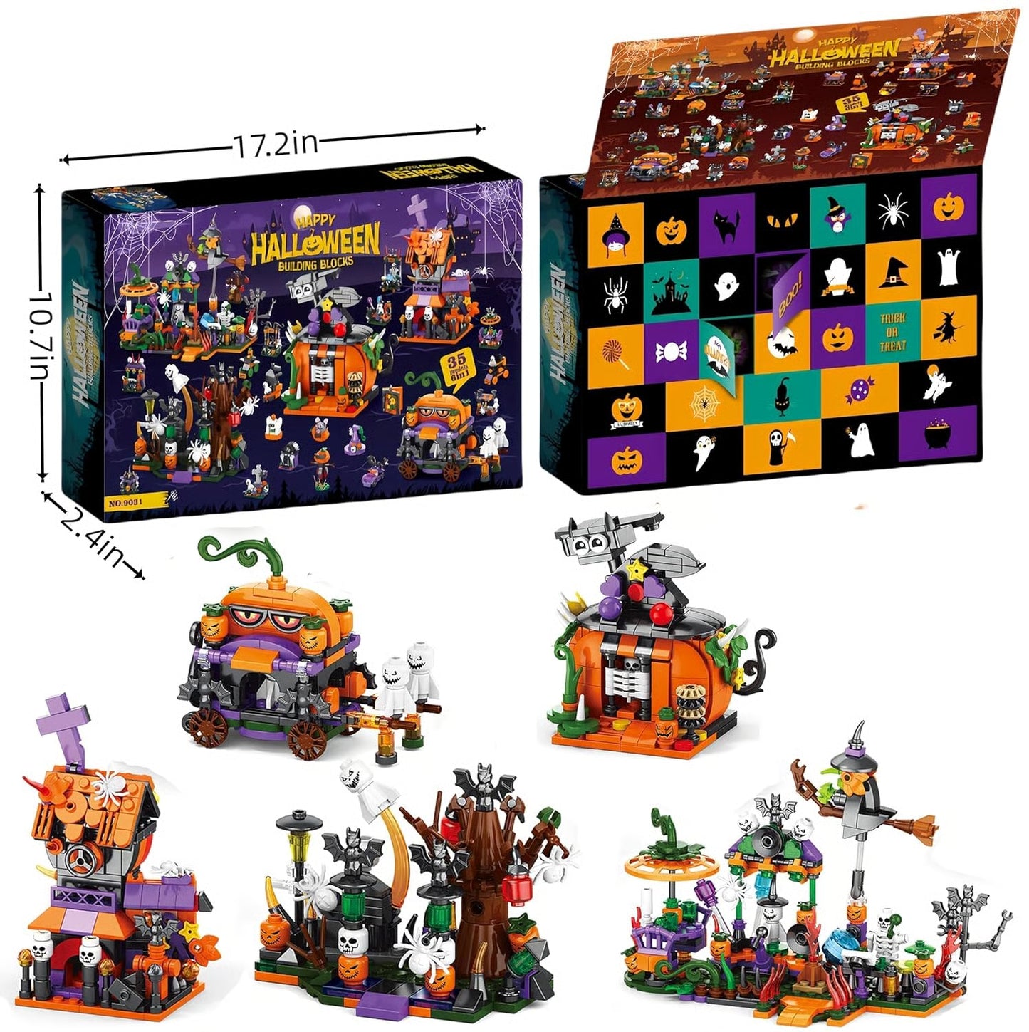 🎃Halloween Advent Calendar - DIY Building Blocks Assembly Kits