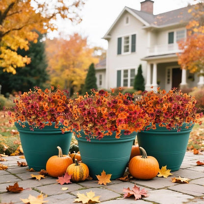 🏆 50K+ SOLD! 💐Lifelike UV-Resistant Sunset Mums – Waterproof, Windproof & Perfect for Fall Decor 🍂