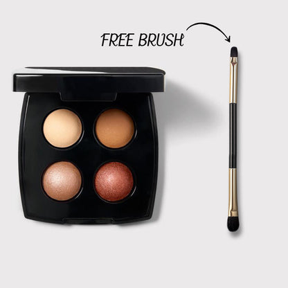 Baked Eyeshadow Quad + FREE Eyeshadow Brush